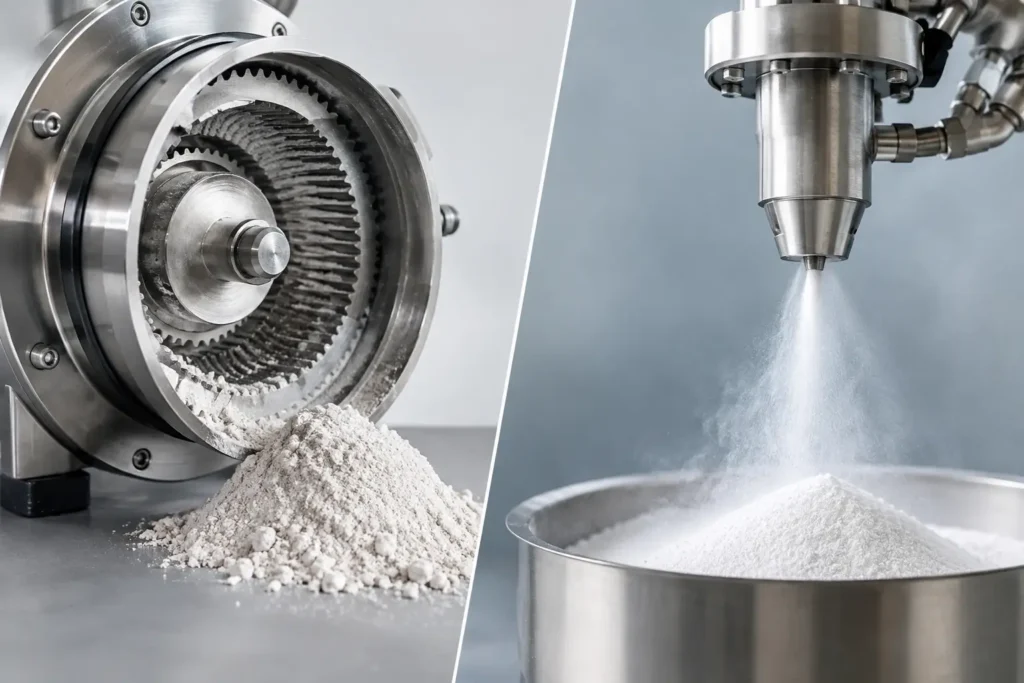 Mikronizacja mechaniczna versus strumieniowa